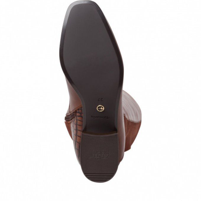 Botte-cuir-marron