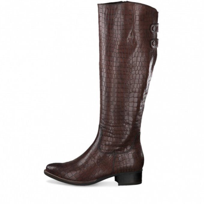 Botte-cuir-marron