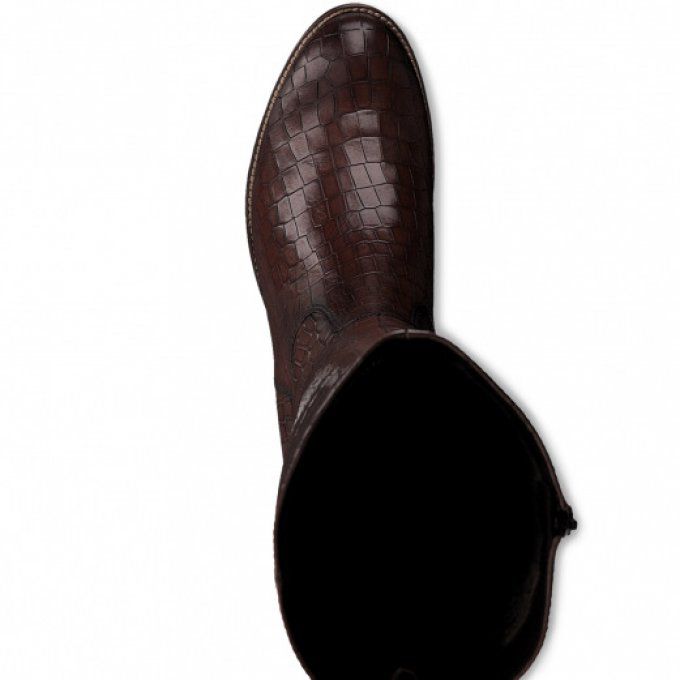 Botte-cuir-marron