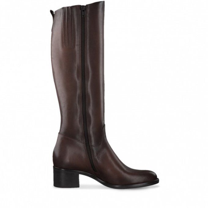 Botte-cuir-marron